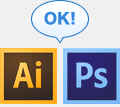Adobeイラストレーター・Adobeフォトショップ OK!